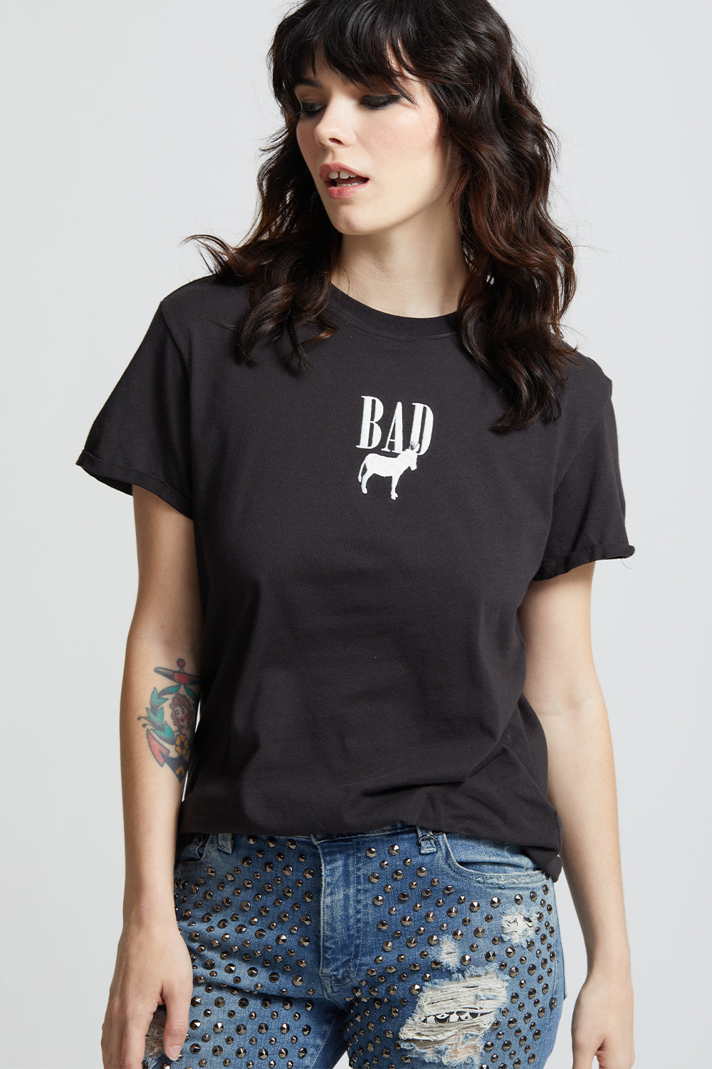 Bad Ass Icon Embroidery Tee