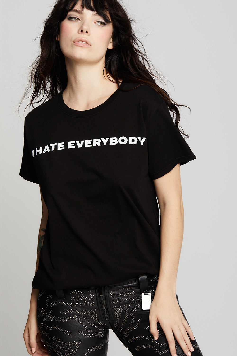 Unisex I Hate Everybody T-shirt in Black