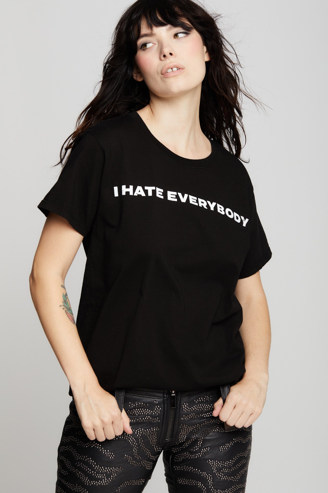 Unisex I Hate Everybody T-shirt in Black