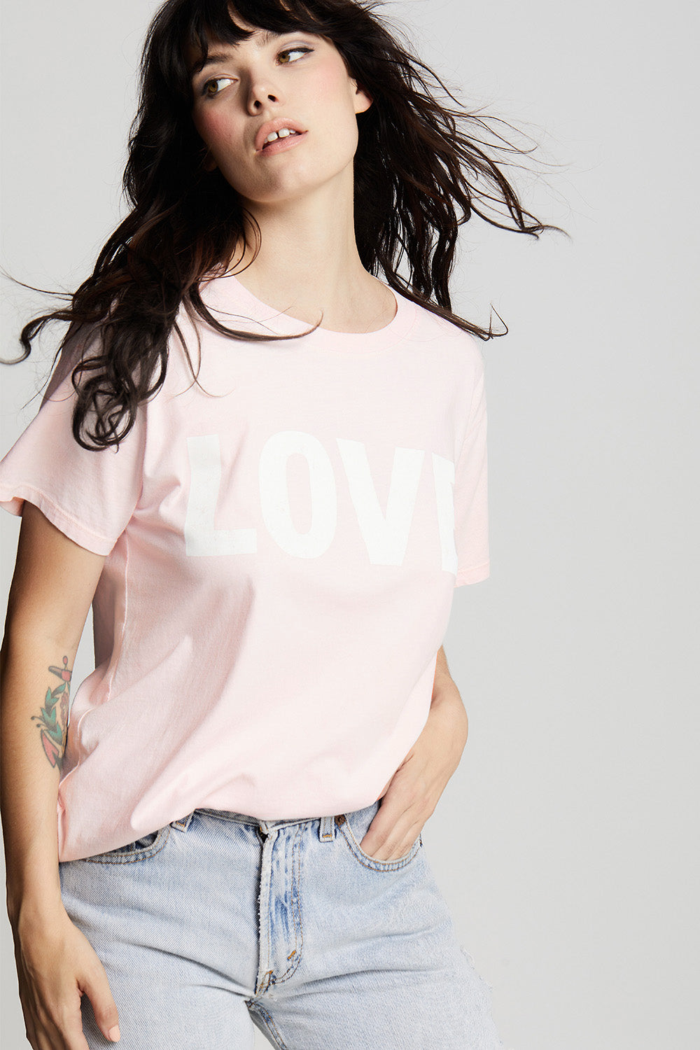 Unisex Love T-shirt in Petal