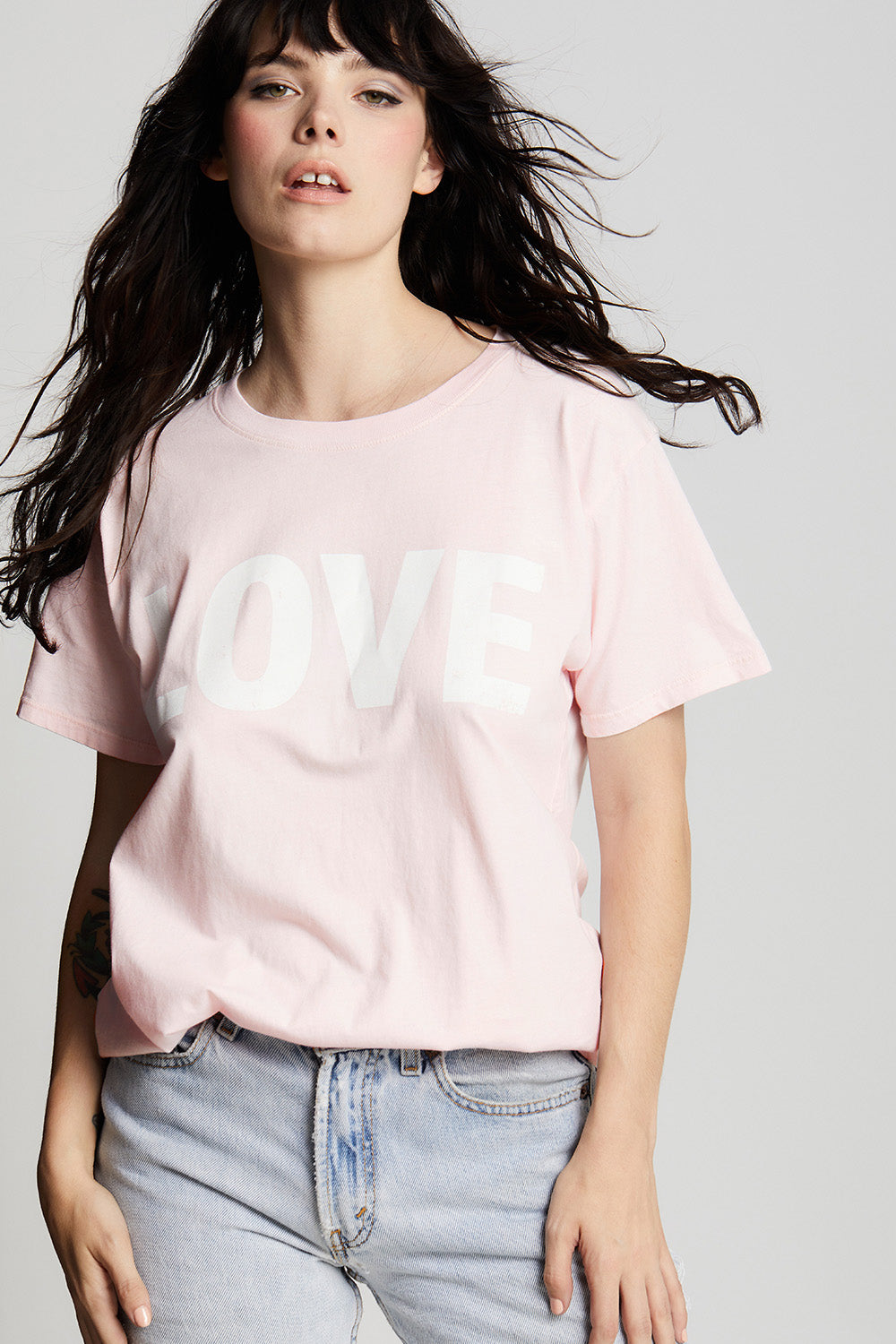 Unisex Love T-shirt in Petal
