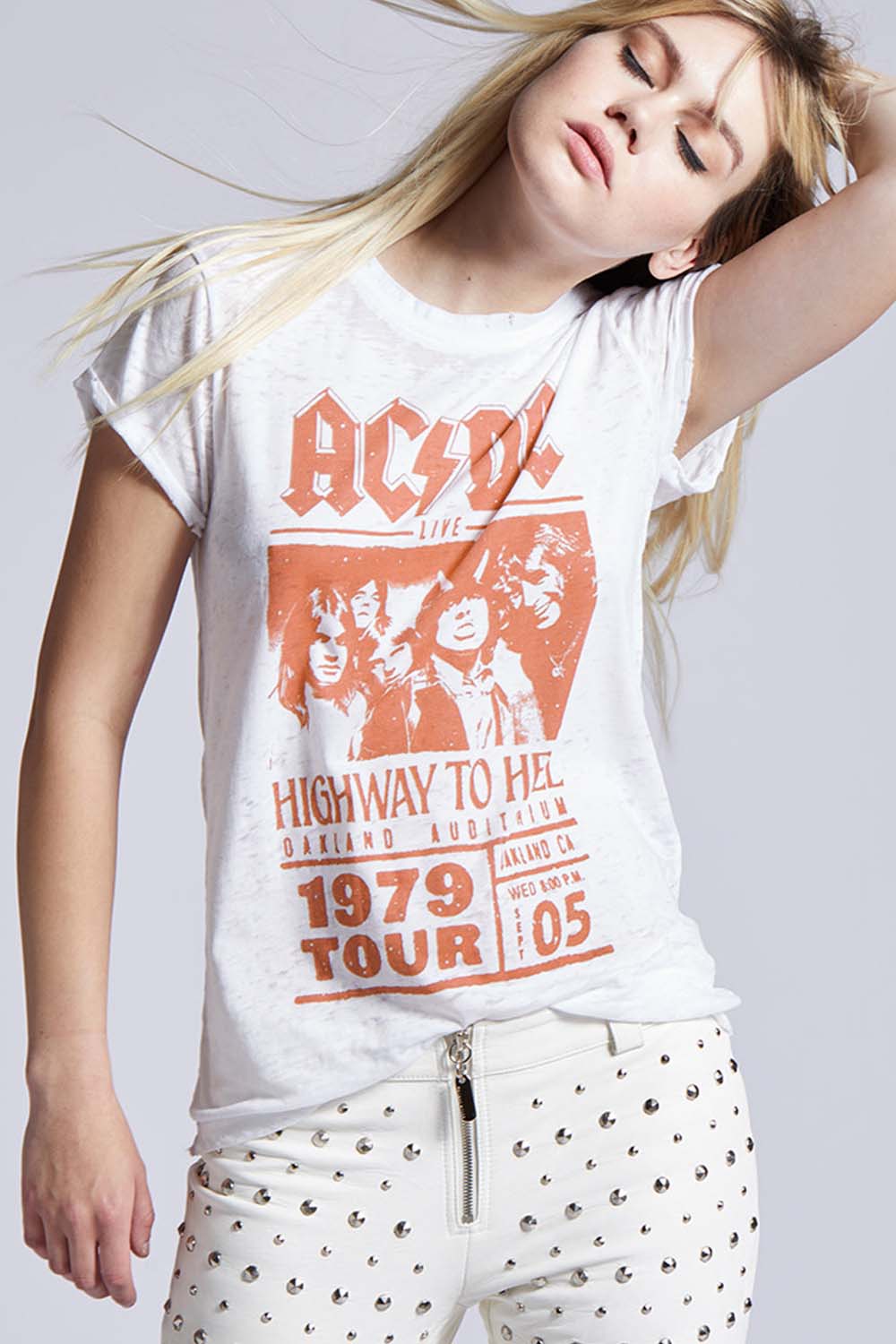 AC/DC Highway to Hell Concert Vintage Burnout Tee