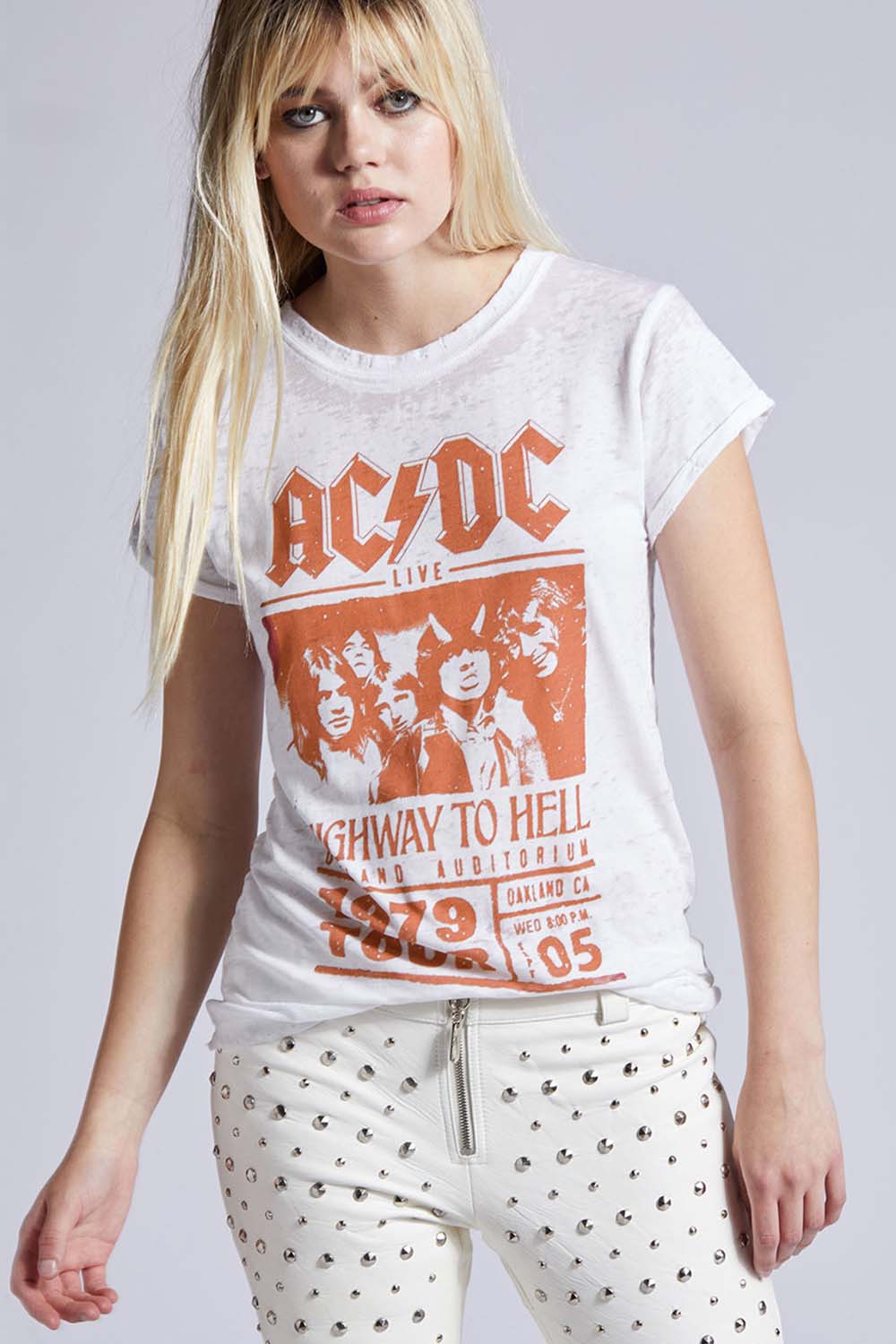 AC/DC Highway to Hell Concert Vintage Burnout Tee