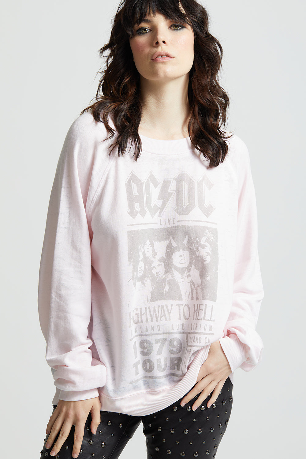 AC/DC Highway To Hell Oversized Graphic Sweatshirt