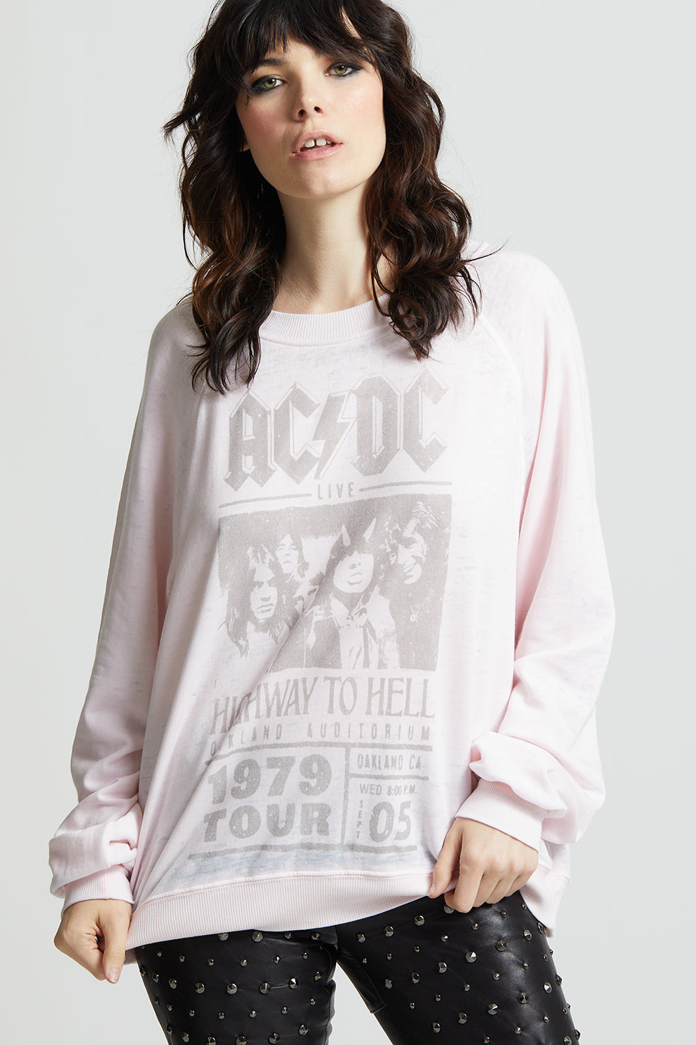 AC/DC Highway To Hell Oversized Graphic Sweatshirt