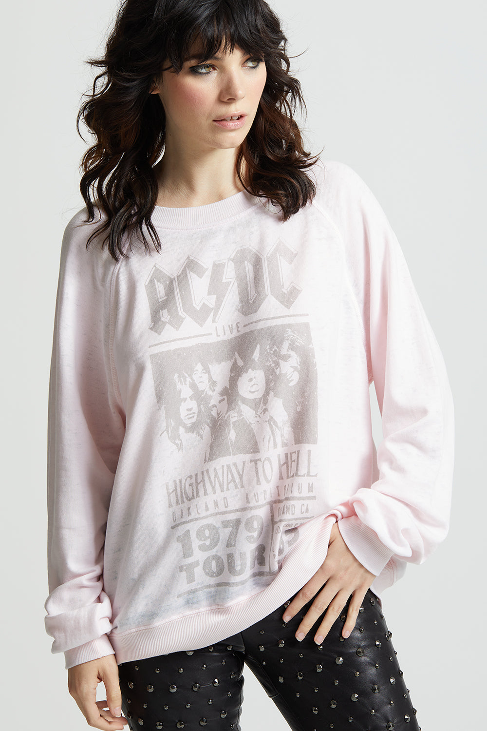 AC/DC Highway To Hell Oversized Graphic Sweatshirt