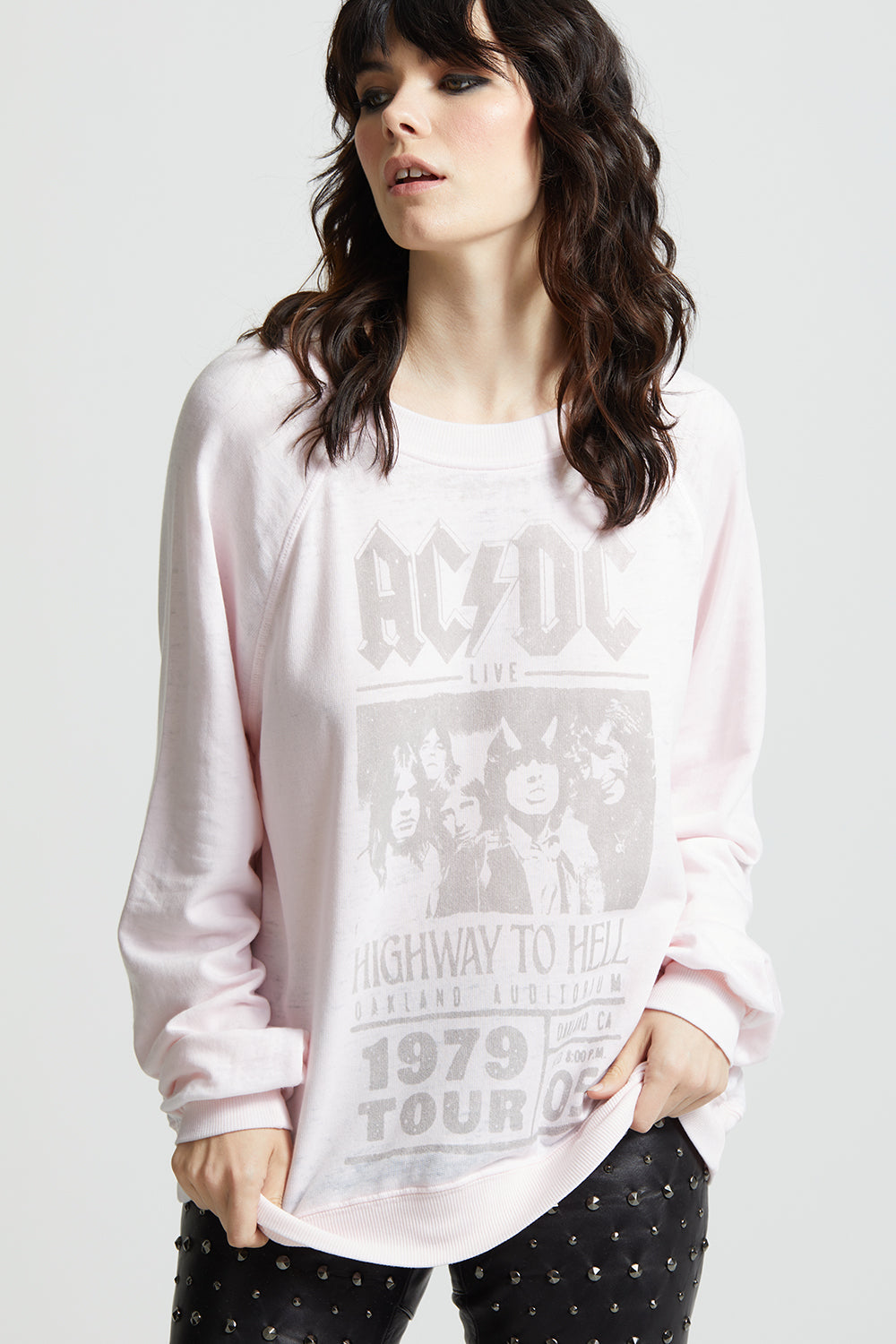 AC/DC Highway To Hell Oversized Graphic Sweatshirt