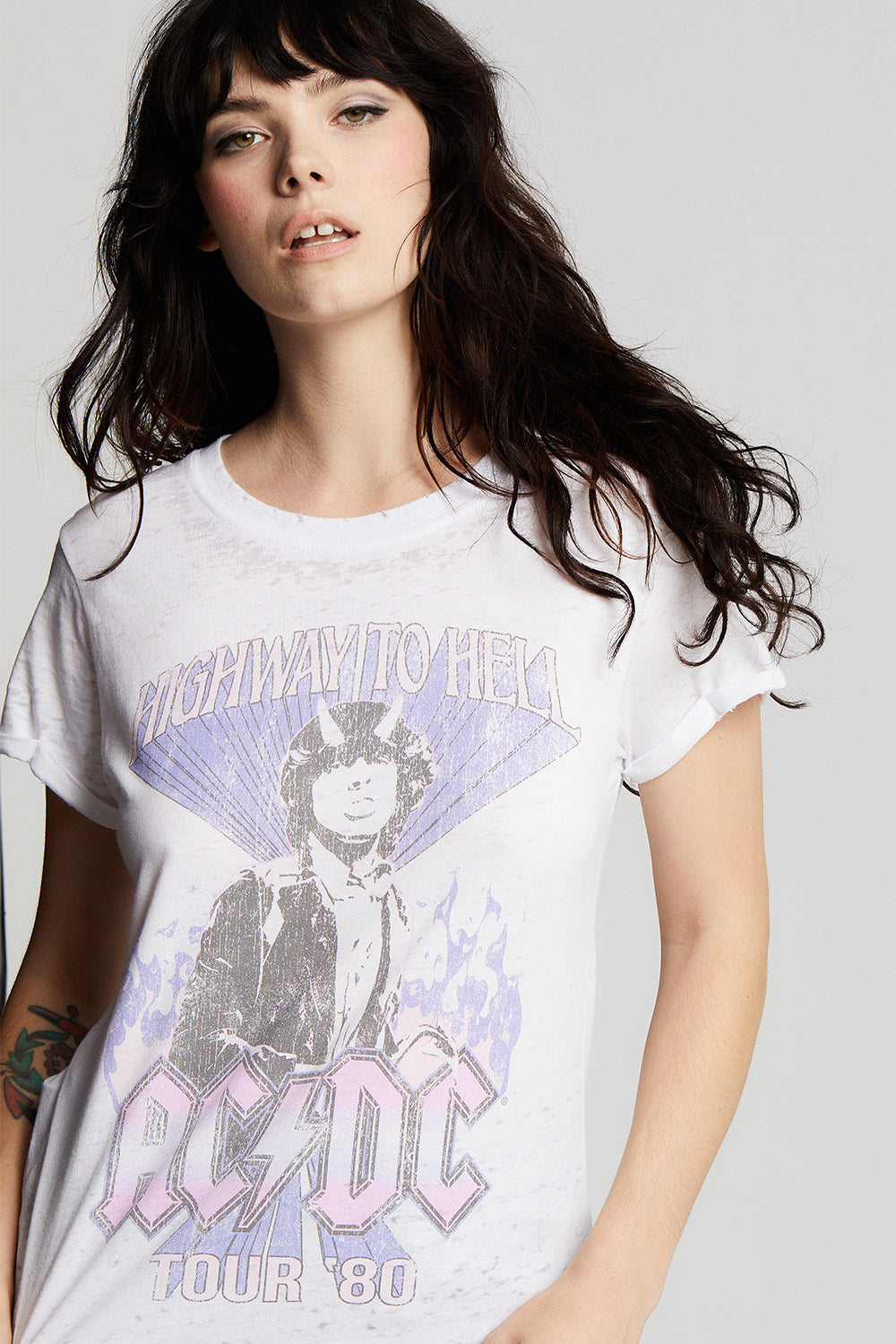 AC/DC Highway to Hell Flame Vintage Band Tee
