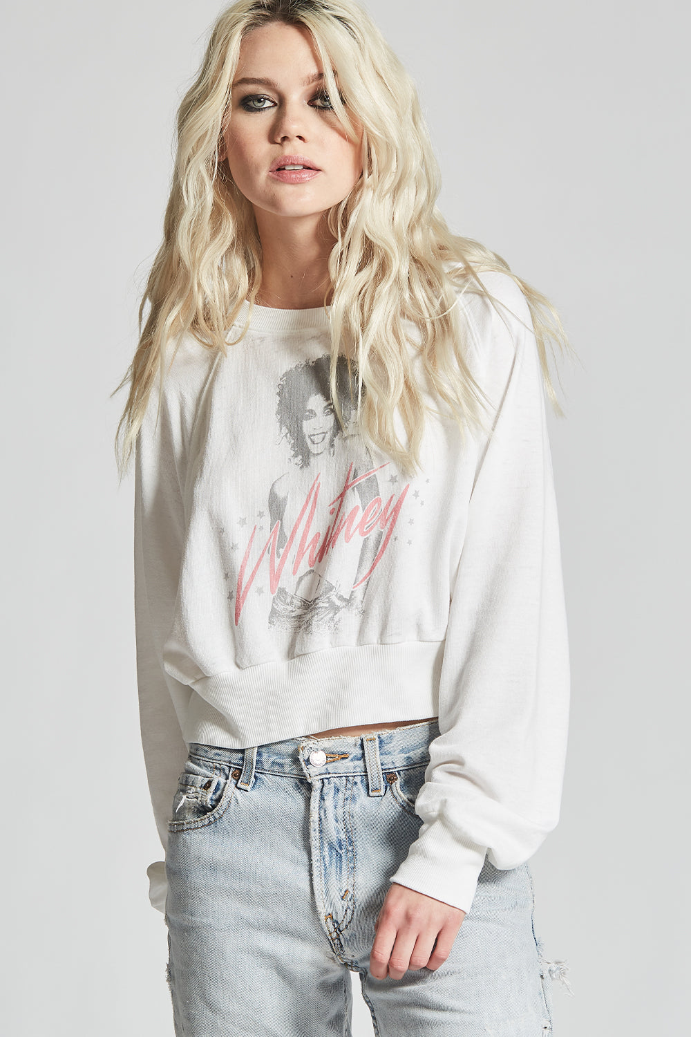 Whitney Houston Cropped Sweatshirt