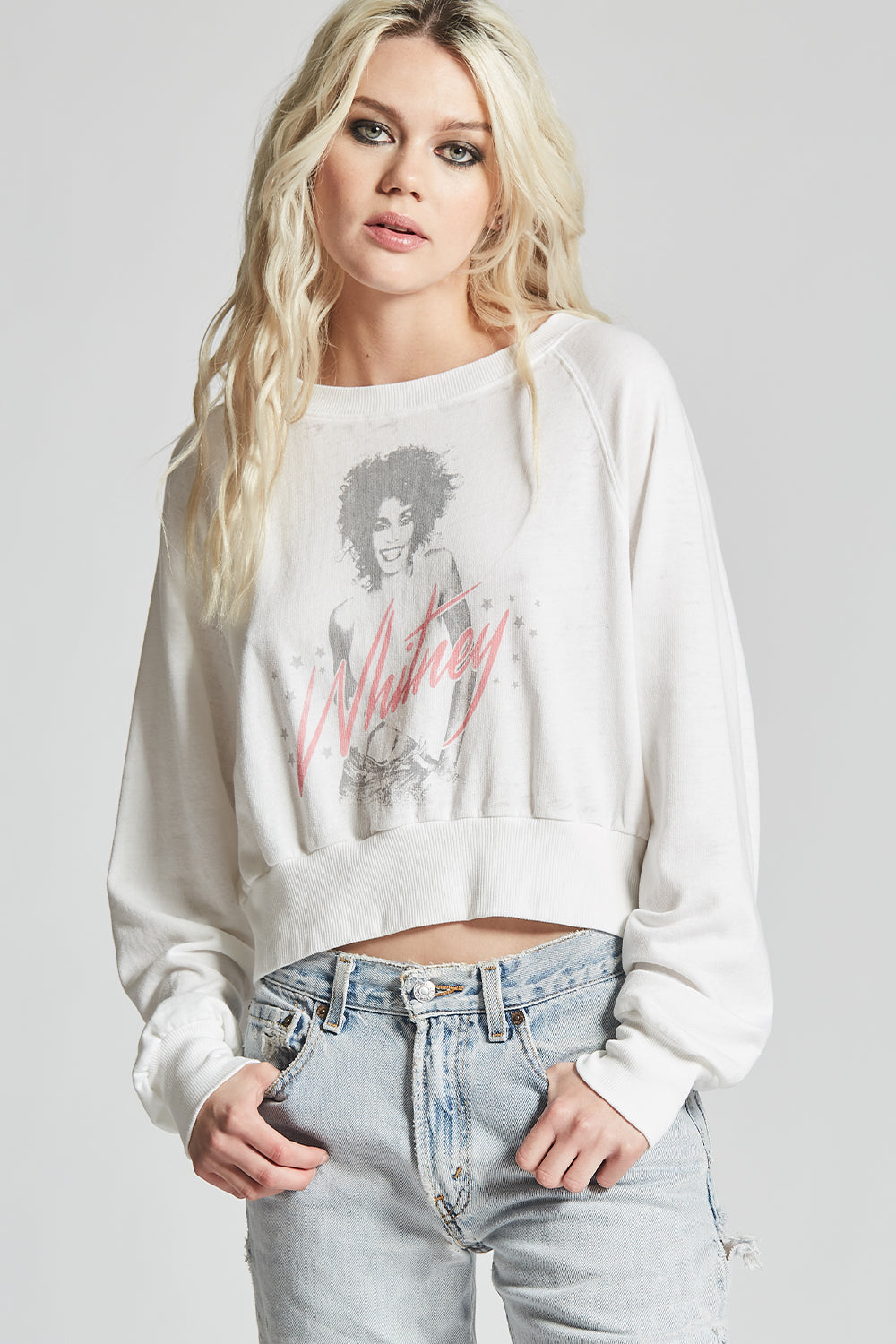 Whitney Houston Cropped Sweatshirt