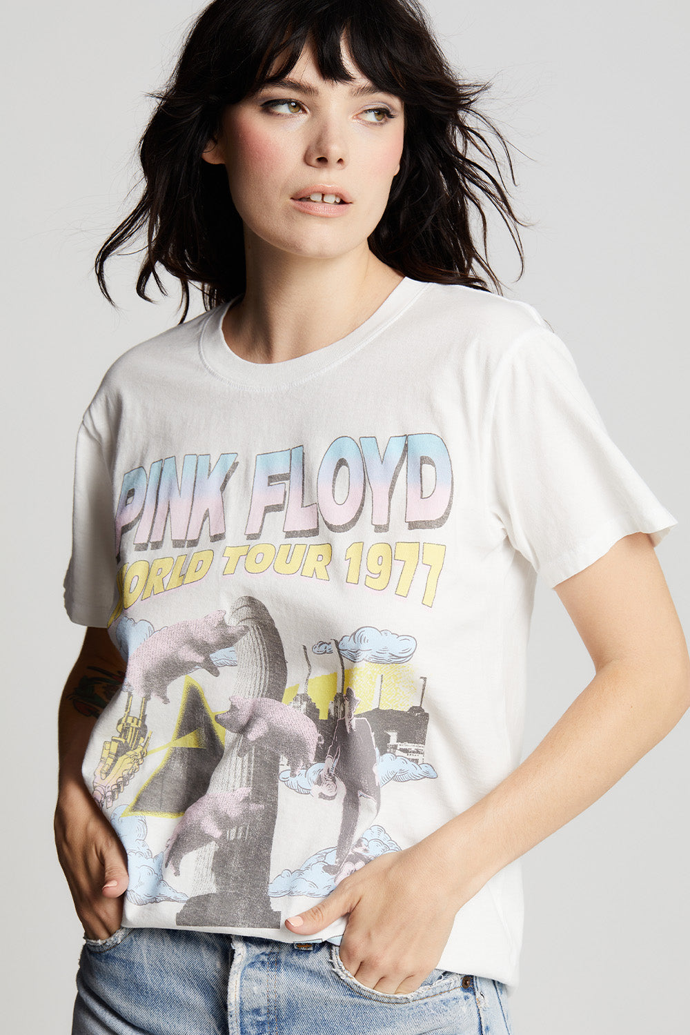 Pink Floyd 1977 World Tour Unisex Vintage Band Tee