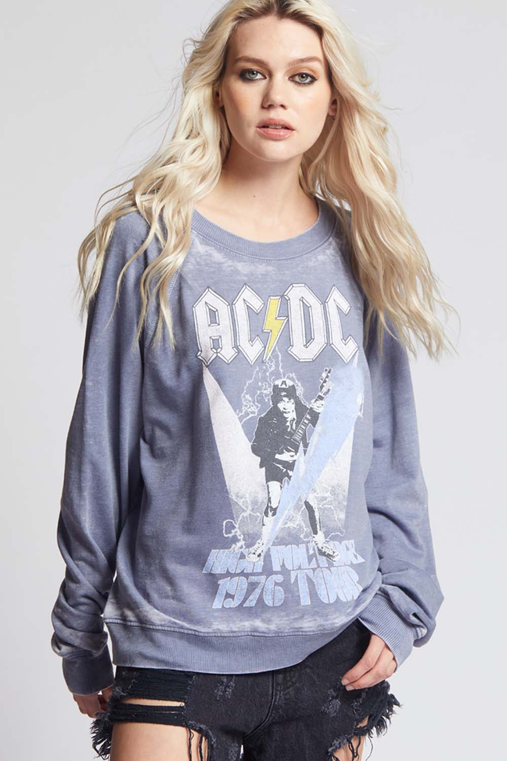 AC/DC High Voltage Oversized Vintage Concert Sweatshirt