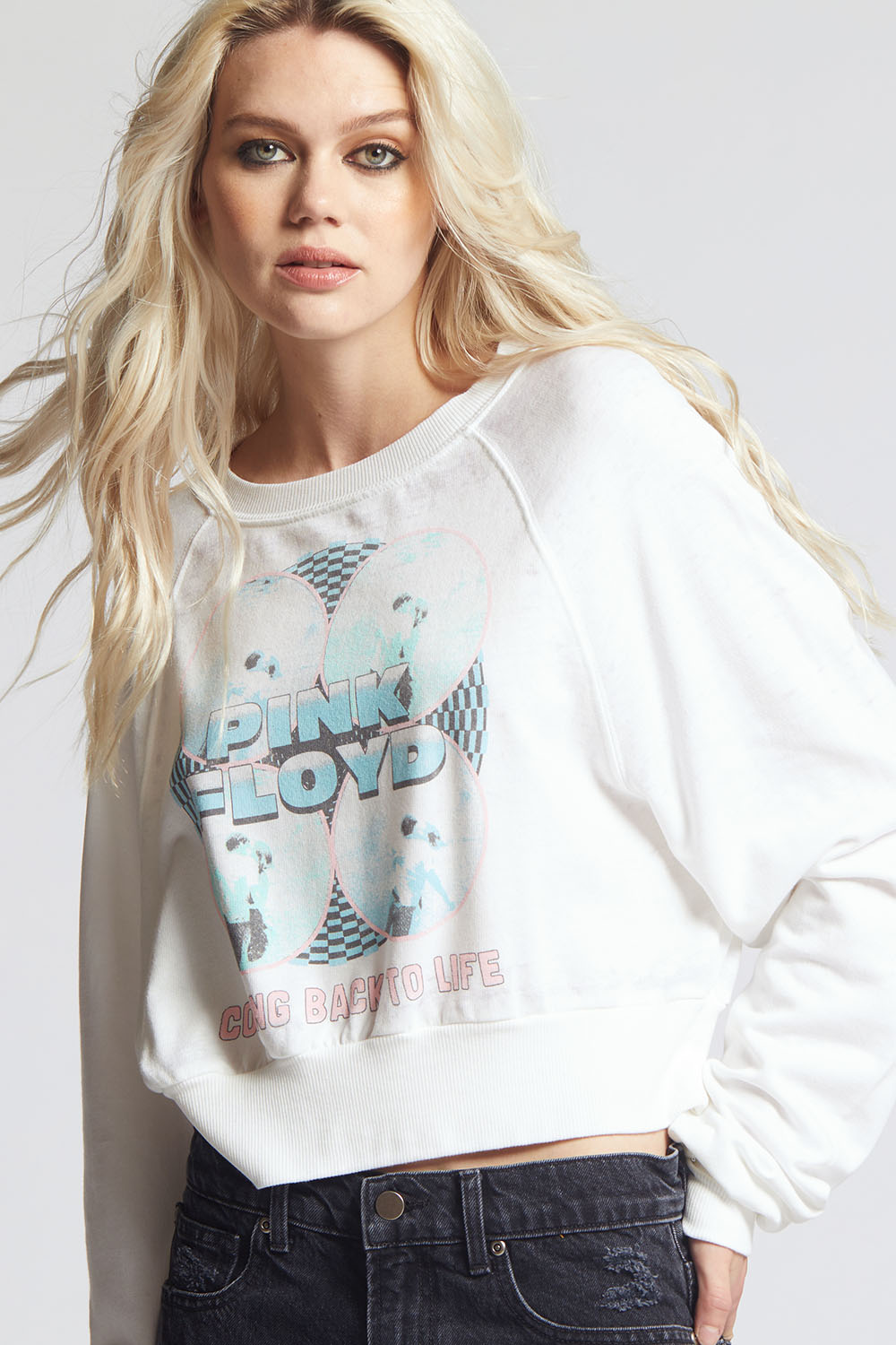 Pink Floyd Back To Life Vintage Crop Sweatshirt