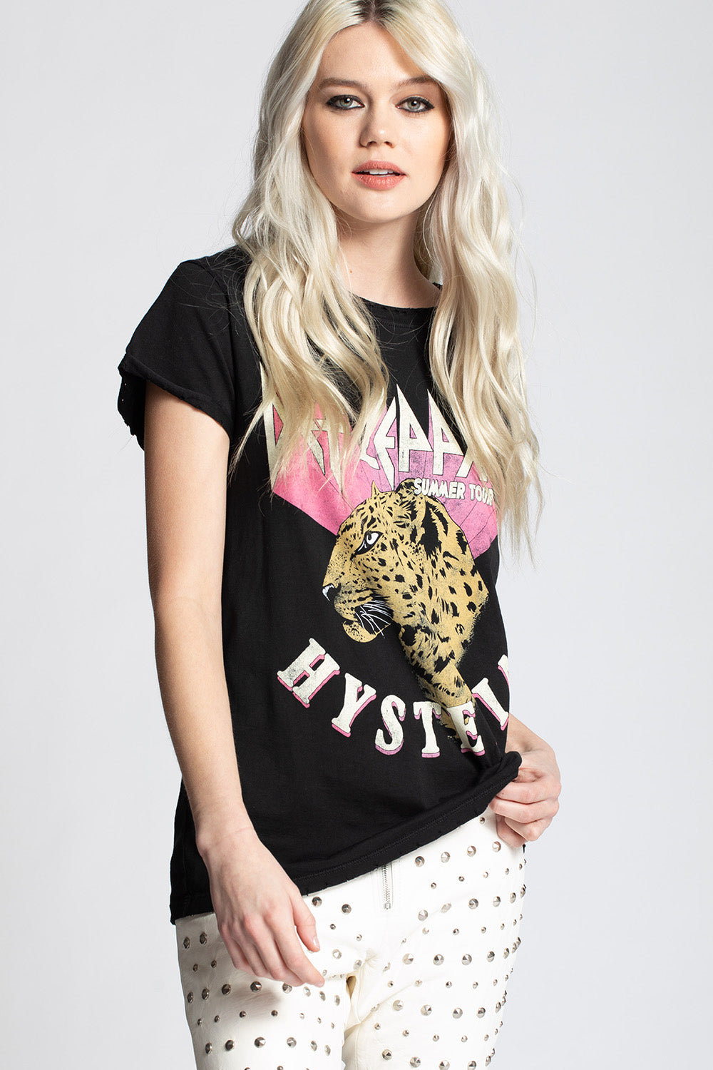 Def Leppard Hysteria Summer Tour Black Vintage Band Tee