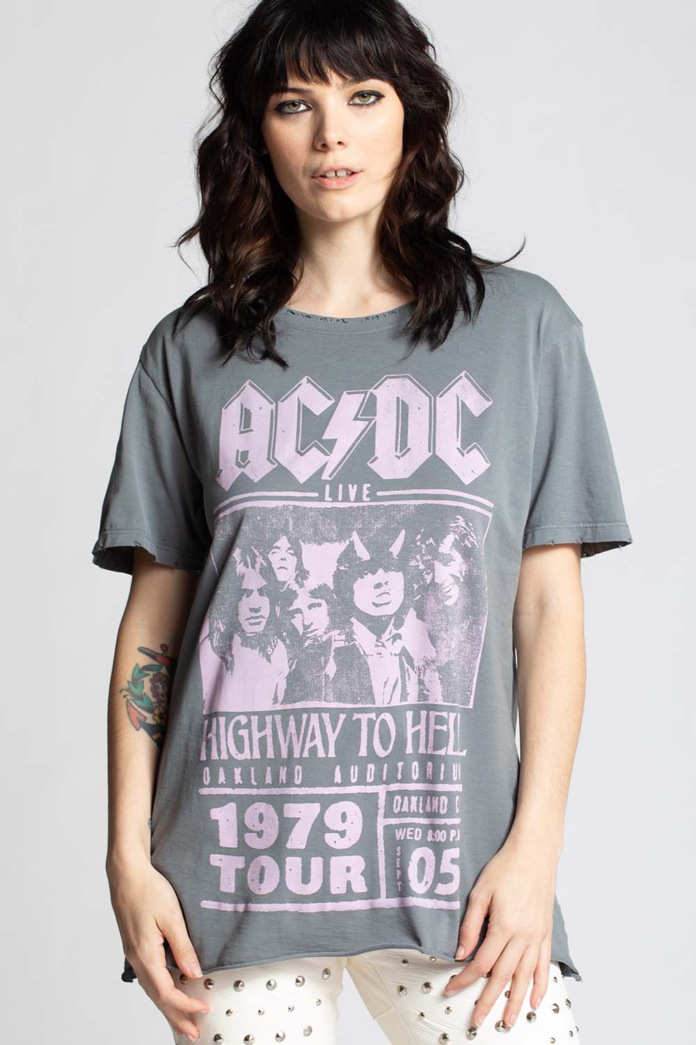 AC/DC Highway to Hell Concert Vintage Boyfriend Tee