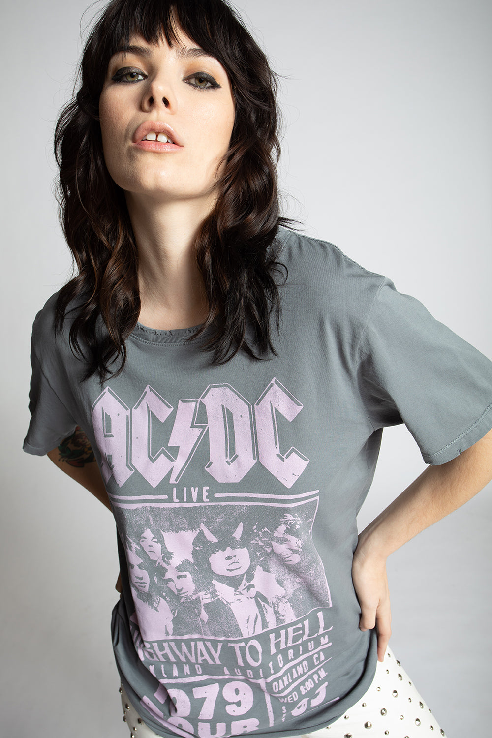 AC/DC Highway to Hell Concert Vintage Boyfriend Tee