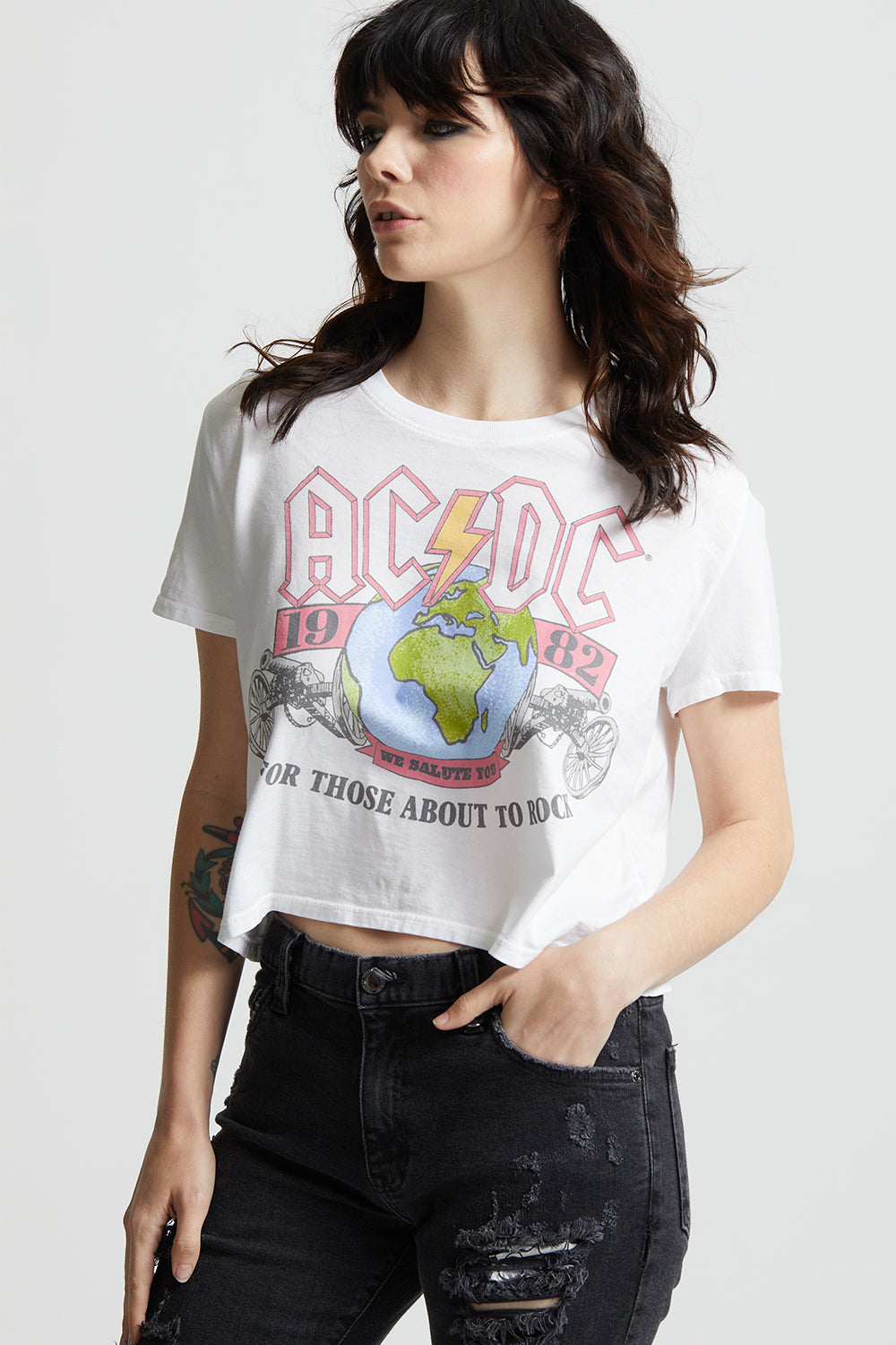 AC/DC 1981 We Salute You Crop Tee