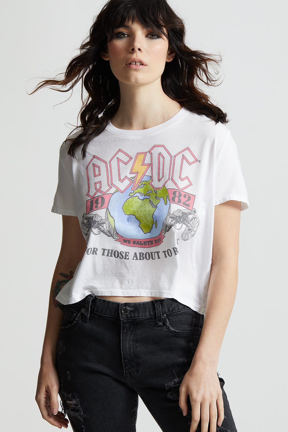 AC/DC 1981 We Salute You Crop Tee