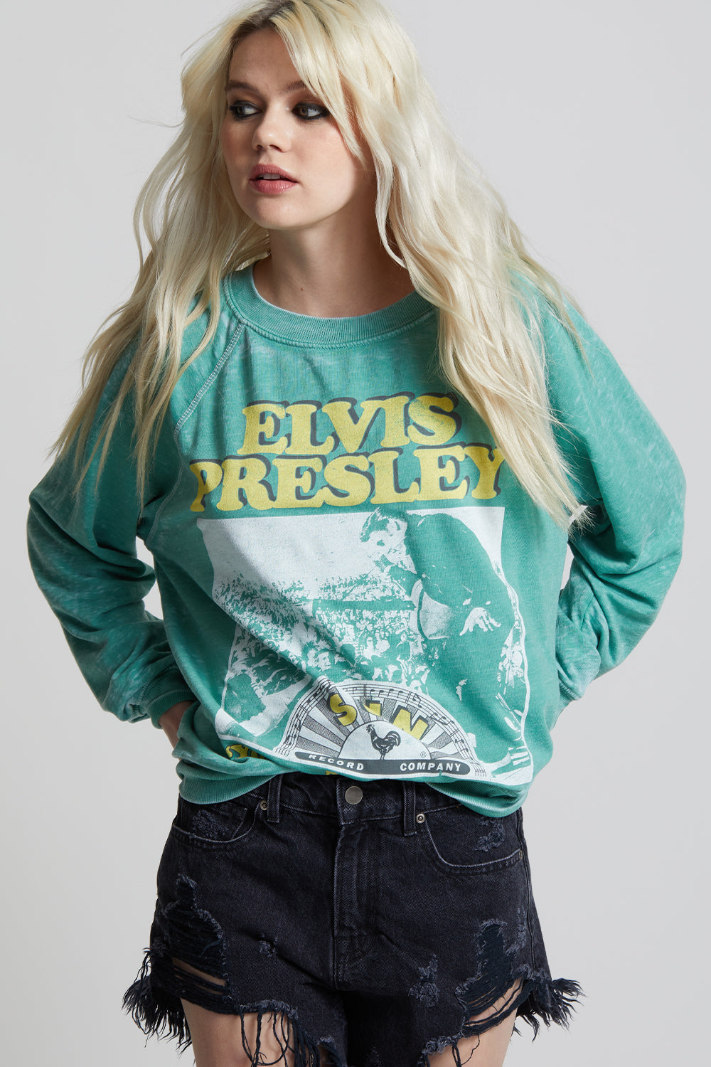 Sun Records X Elvis Presley Oversized Vintage Sweatshirt