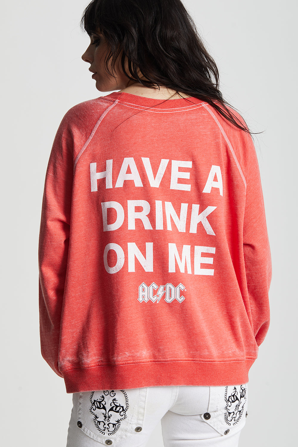 AC/DC Have A Drink Oversized Sweatshirt