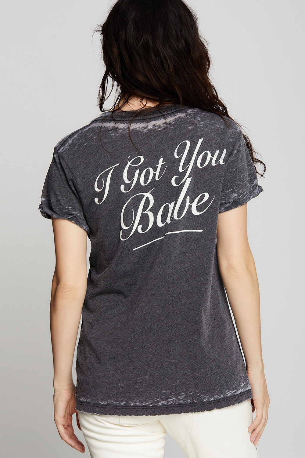 Black Sonny & Cher I Got You Babe Fitted T-Shirt