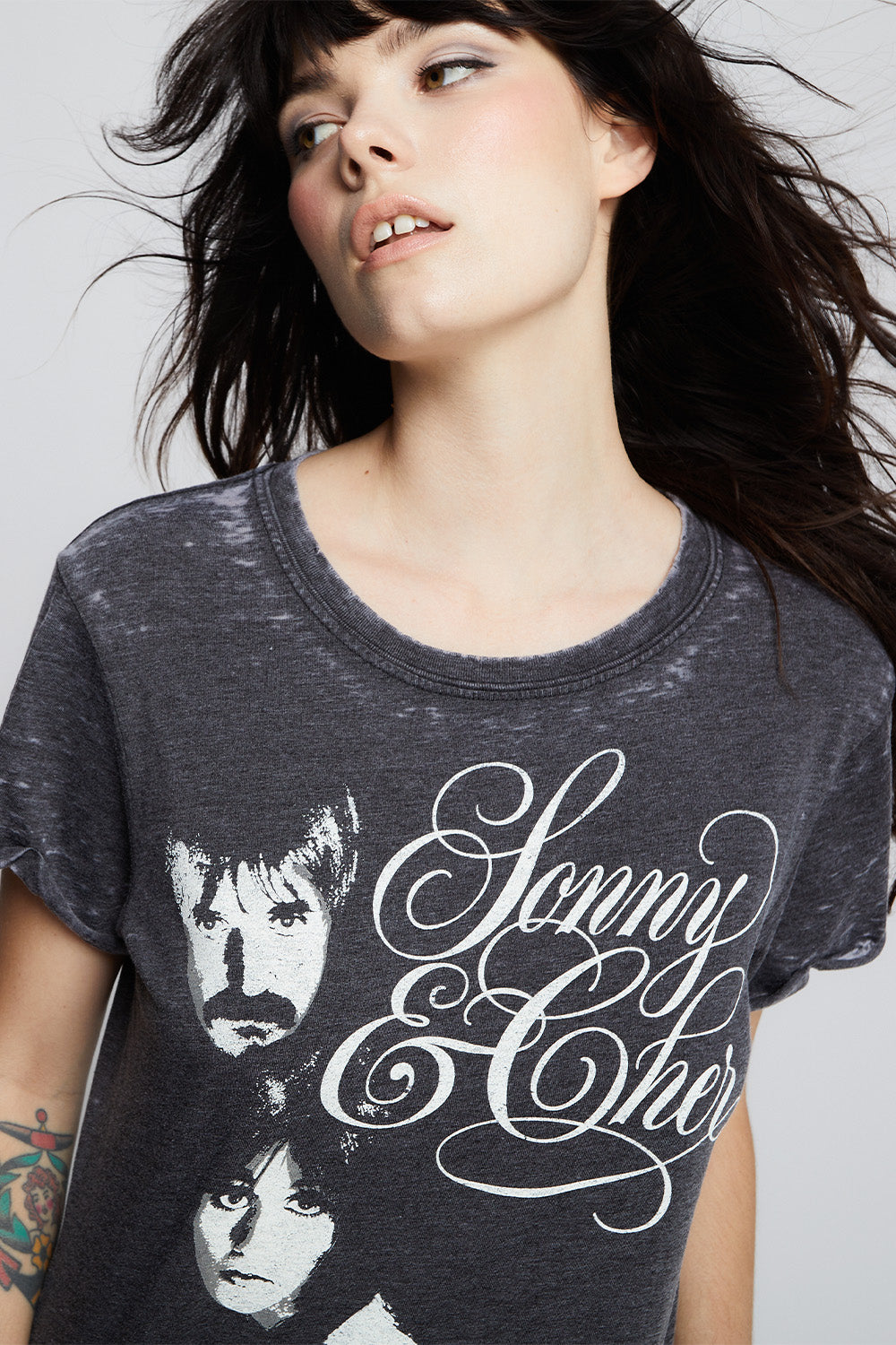 Black Sonny & Cher I Got You Babe Fitted T-Shirt