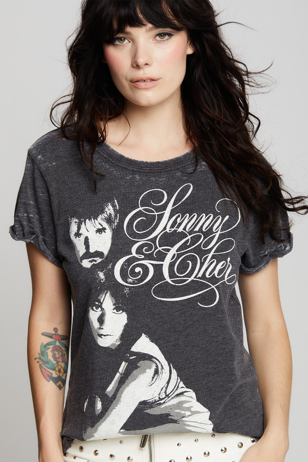 Black Sonny & Cher I Got You Babe Fitted T-Shirt