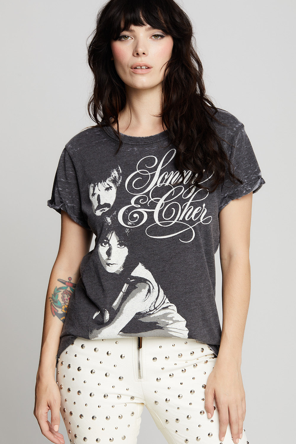 Black Sonny & Cher I Got You Babe Fitted T-Shirt