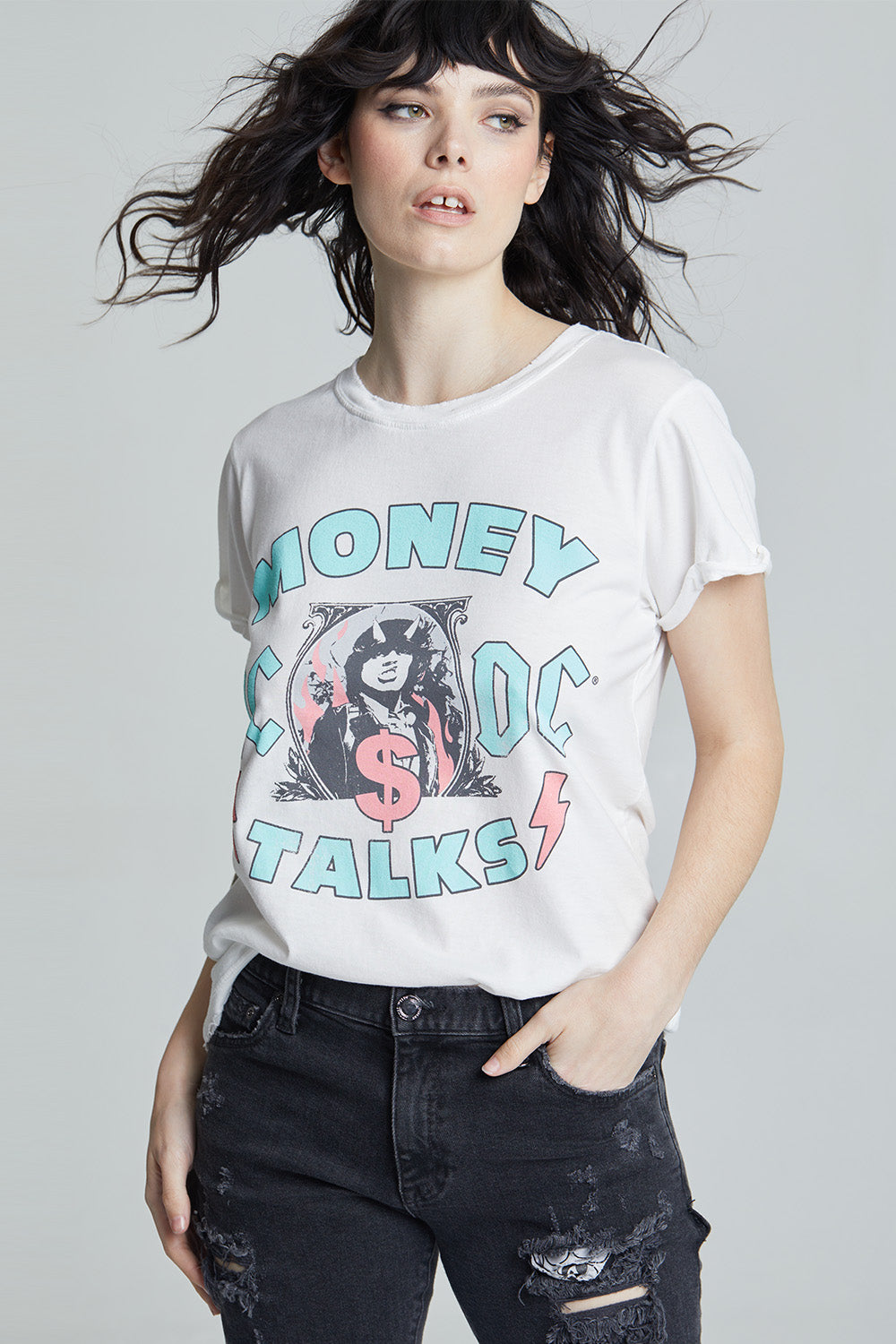 AC/DC Moneytalks Vintage Graphic Tee