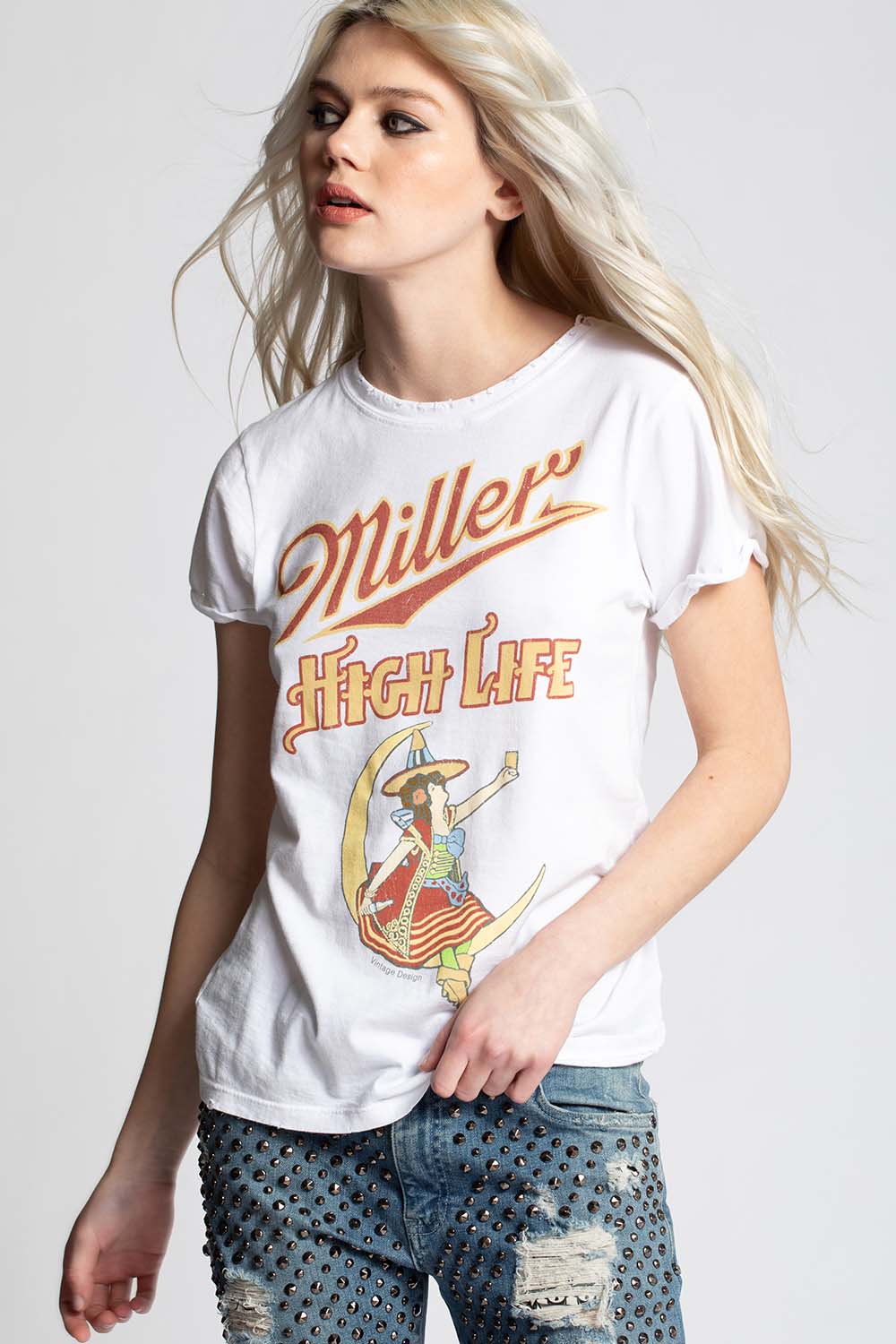 Miller High Life Girl In The Moon Tee
