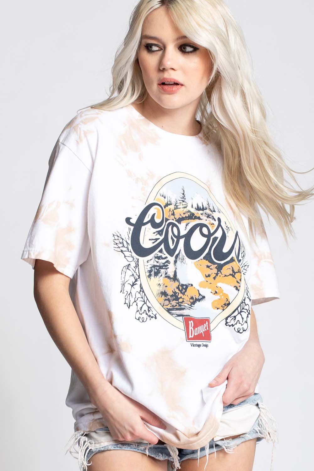 Coors Banquet Unisex Tie Dye Vintage Graphic Tee
