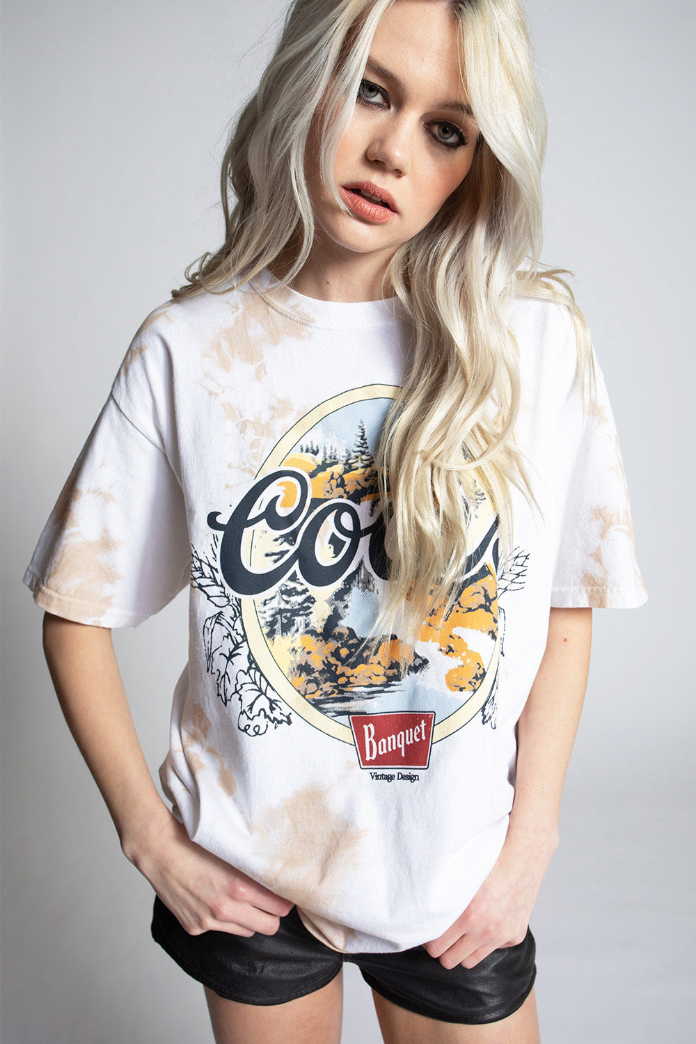Coors Banquet Unisex Tie Dye Vintage Graphic Tee
