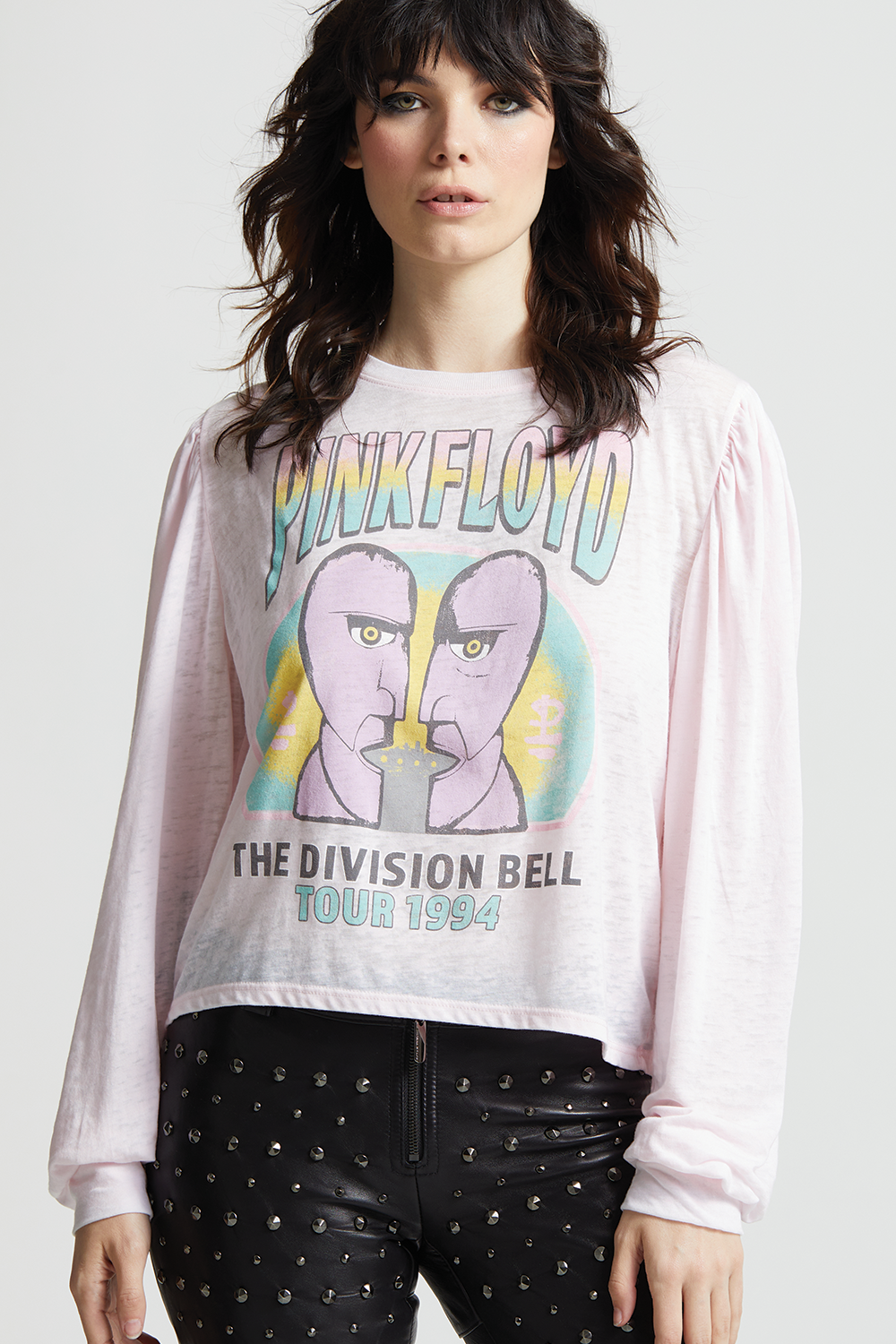 Pink Floyd The Division Bell Vintage Graphic Long Puff Sleeve