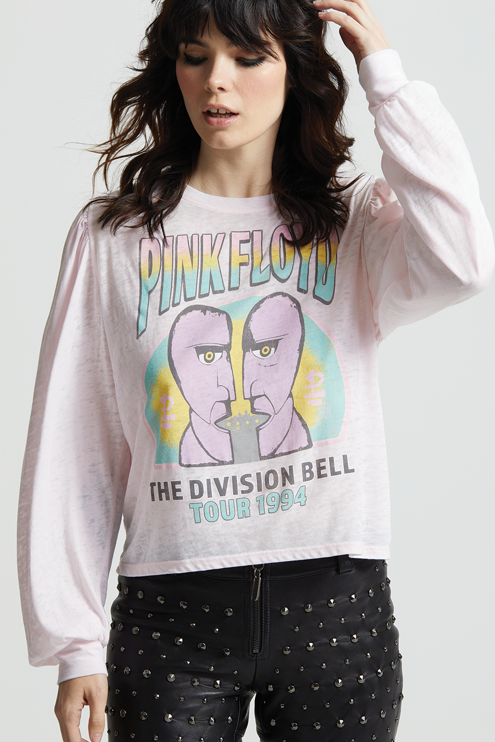 Pink Floyd The Division Bell Vintage Graphic Long Puff Sleeve