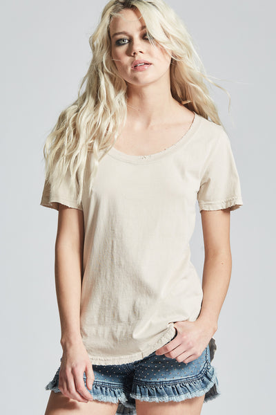Old Lace Scoop Neck Tee