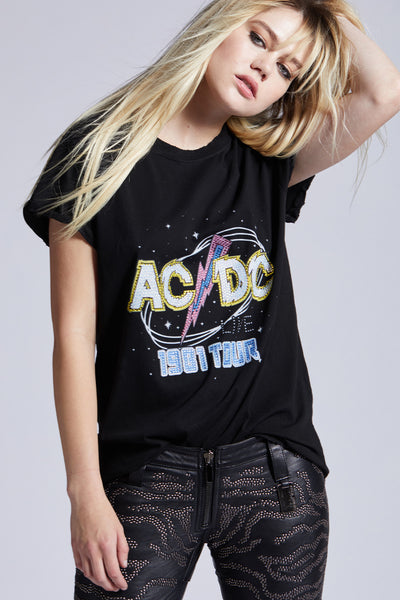 (ARCHIVE) AC/DC 1981 Crystal Embellished Tour Tee