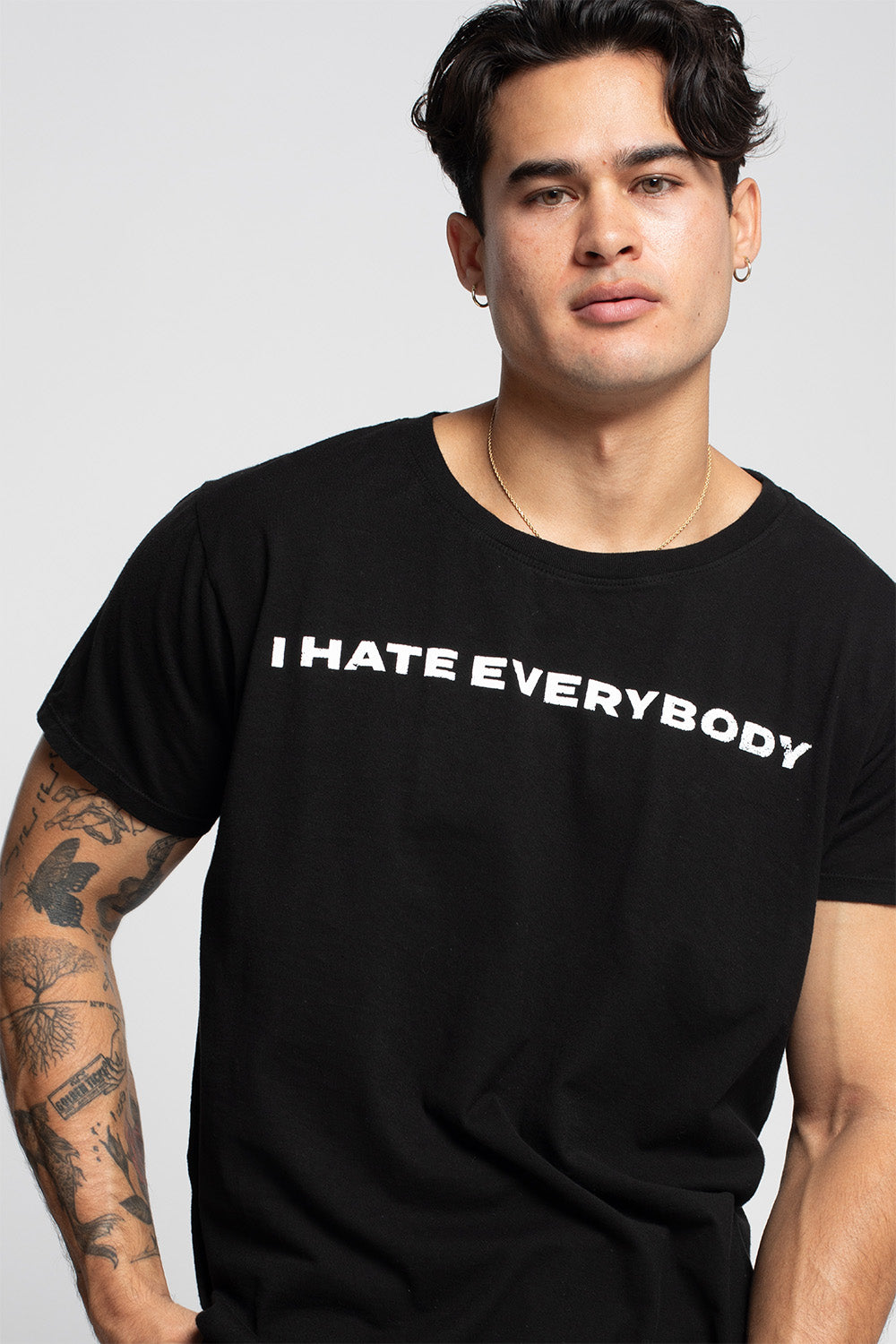 Unisex I Hate Everybody T-shirt in Black