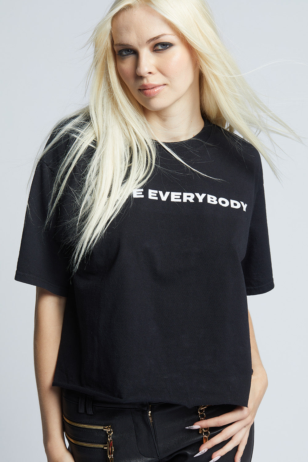I Hate Everybody Black Cropped Tee