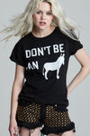 Don't Be A "Donkey" Black Tee