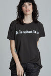 It Is What It Is Black Tee