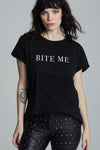 Bite Me Black Fitted Tee