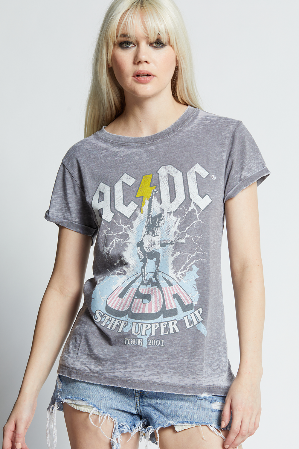 AC/DC Stiff Upper Lip USA Tour Vintage Graphic Tee
