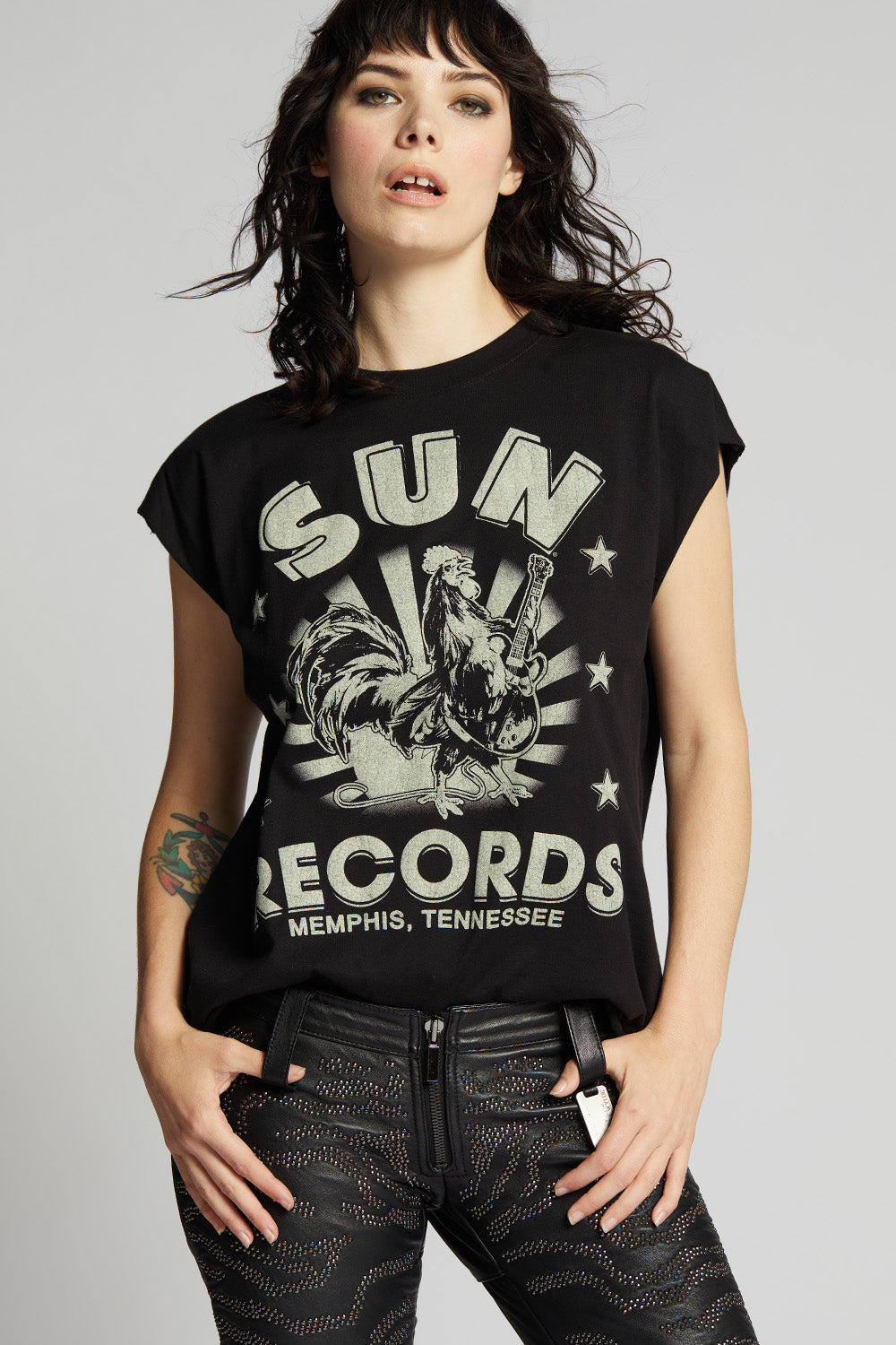 Sun Records Rooster Cut Sleeve Tee
