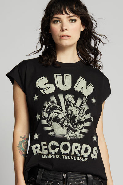 (ARCHIVE) Sun Records Rooster Cut Sleeve Tee