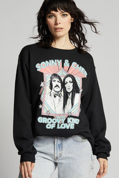 Sonny & Cher Groovy Fitted Sweatshirt