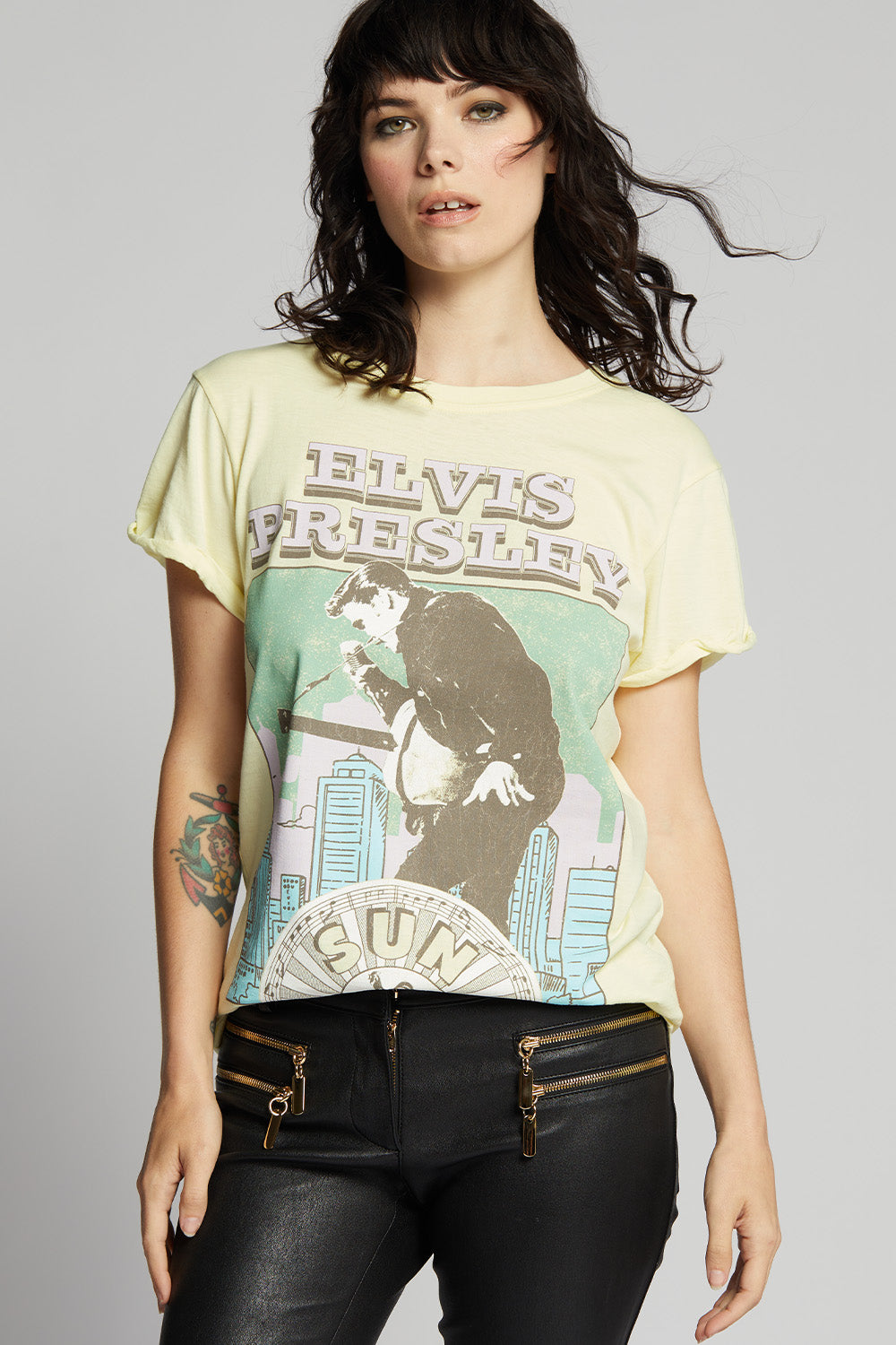 Sun Records X Elvis Presley Crop Sweatshirt - Recycled Karma