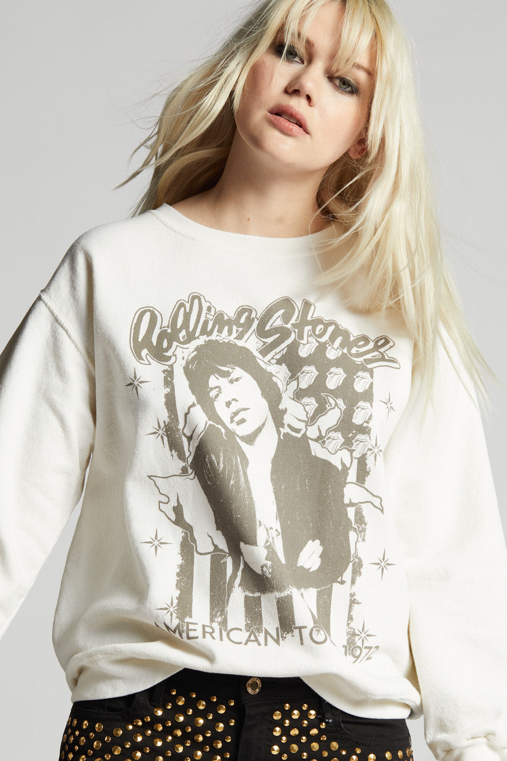 The Rolling Stones 1972 Tour Vintage Slim Fit Sweatshirt