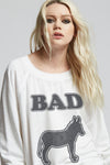 Bad A** White Sweatshirt