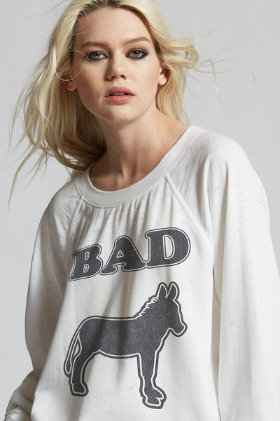 Bad A** White Sweatshirt