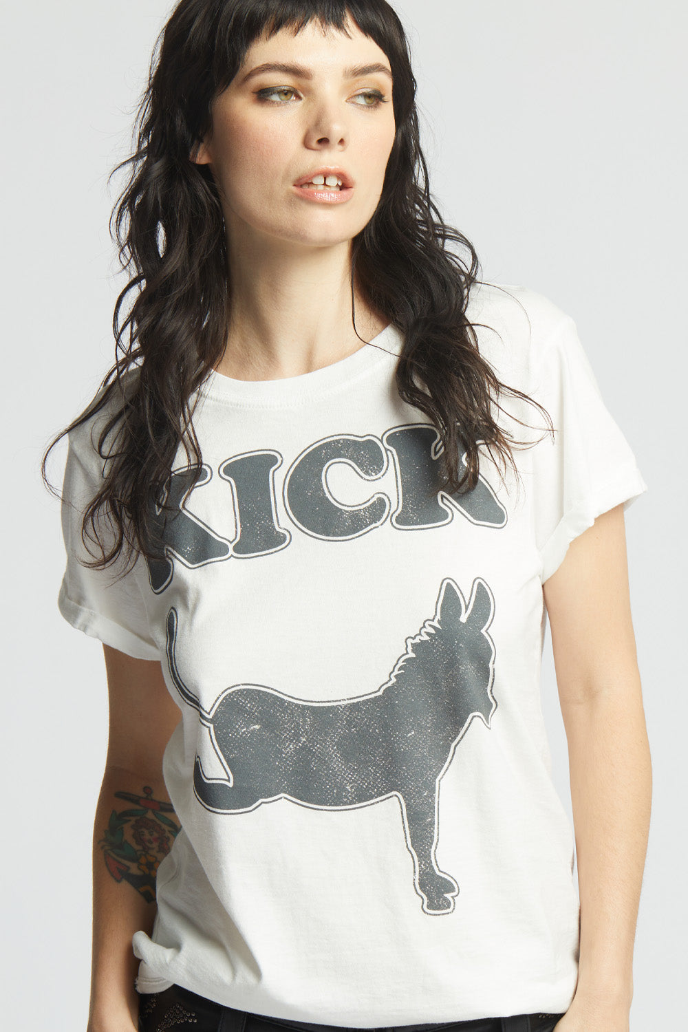Kick A** White Statement Tee